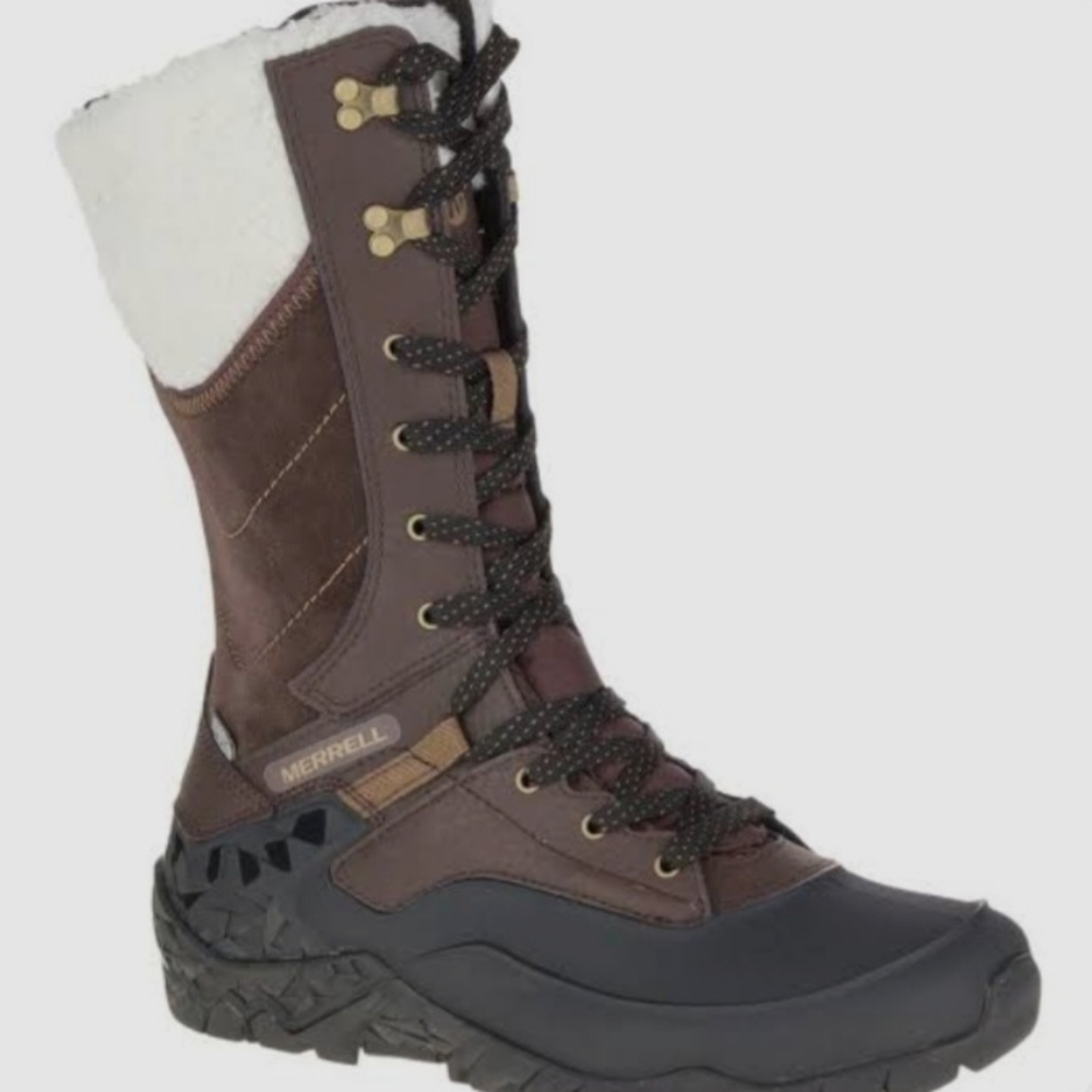 MERRELL Women's Aurora Tall Ice+ Waterproof Espresso Browm Size 6